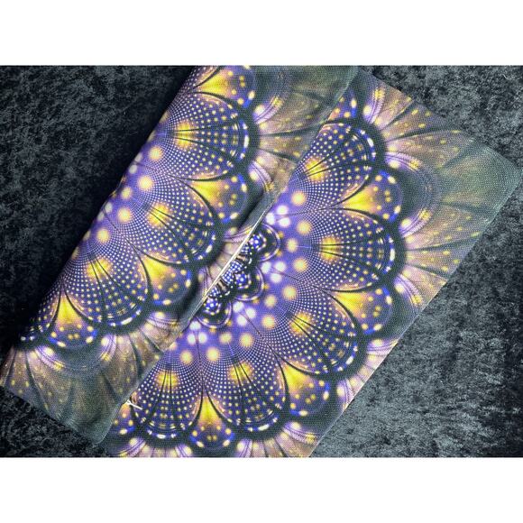 Purple Canvas Mandala Flower Sacred Geometry Vintage Throw Pillow Cover - Picture 4 of 5